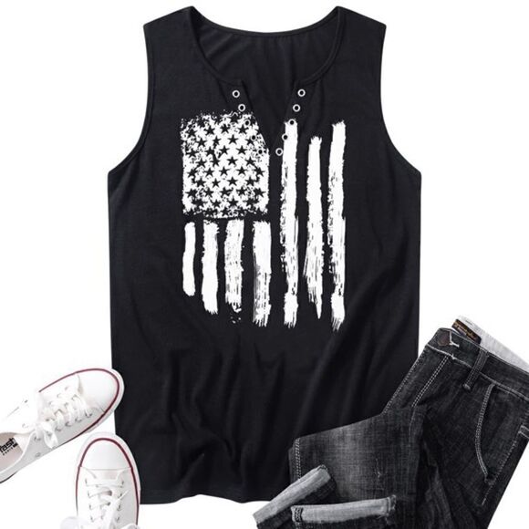 NEW! American Flag Tank Top XL - Picture 5 of 8